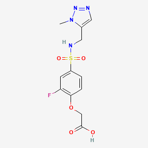 2-[2-Fluoro-4-[(3-methyltriazol-4-yl)methylsulfamoyl]phenoxy]acetic acid