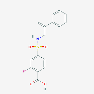 2-Fluoro-4-(2-phenylprop-2-enylsulfamoyl)benzoic acid