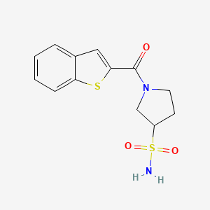 1-(1-Benzothiophene-2-carbonyl)pyrrolidine-3-sulfonamide