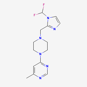 4-[4-[[1-(Difluoromethyl)imidazol-2-yl]methyl]piperazin-1-yl]-6-methylpyrimidine