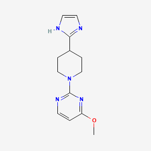 molecular formula C13H17N5O B7413245 2-[4-(1H-imidazol-2-yl)piperidin-1-yl]-4-methoxypyrimidine 