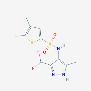 N-[3-(difluoromethyl)-5-methyl-1H-pyrazol-4-yl]-4,5-dimethylthiophene-2-sulfonamide