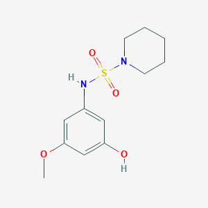 molecular formula C12H18N2O4S B7413256 N-(3-hydroxy-5-methoxyphenyl)piperidine-1-sulfonamide 