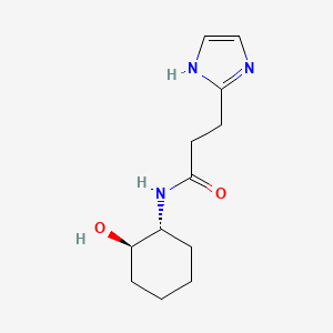 molecular formula C12H19N3O2 B7413258 N-[(1R,2R)-2-hydroxycyclohexyl]-3-(1H-imidazol-2-yl)propanamide 