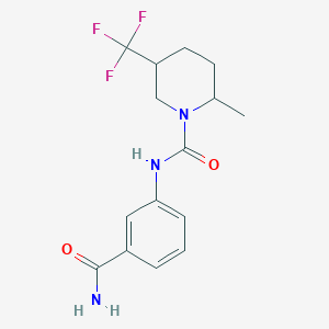 N-(3-carbamoylphenyl)-2-methyl-5-(trifluoromethyl)piperidine-1-carboxamide