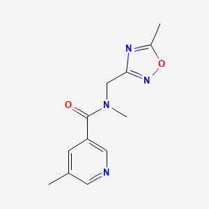 N,5-dimethyl-N-[(5-methyl-1,2,4-oxadiazol-3-yl)methyl]pyridine-3-carboxamide