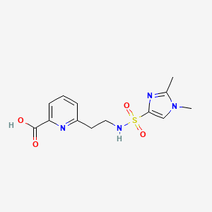 6-[2-[(1,2-Dimethylimidazol-4-yl)sulfonylamino]ethyl]pyridine-2-carboxylic acid