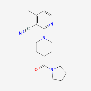 4-Methyl-2-[4-(pyrrolidine-1-carbonyl)piperidin-1-yl]pyridine-3-carbonitrile