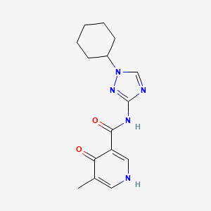 N-(1-cyclohexyl-1,2,4-triazol-3-yl)-5-methyl-4-oxo-1H-pyridine-3-carboxamide