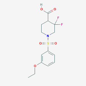 1-(3-Ethoxyphenyl)sulfonyl-3,3-difluoropiperidine-4-carboxylic acid