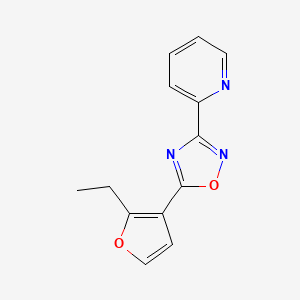 molecular formula C13H11N3O2 B7413354 5-(2-Ethylfuran-3-yl)-3-pyridin-2-yl-1,2,4-oxadiazole 