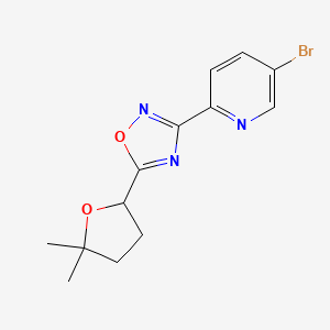 3-(5-Bromopyridin-2-yl)-5-(5,5-dimethyloxolan-2-yl)-1,2,4-oxadiazole