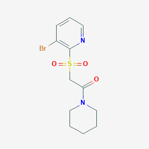 2-(3-Bromopyridin-2-yl)sulfonyl-1-piperidin-1-ylethanone