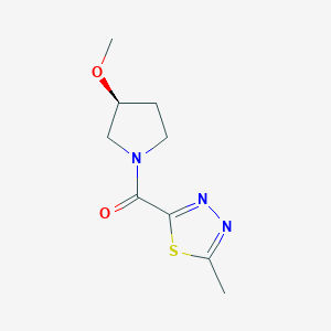 [(3S)-3-methoxypyrrolidin-1-yl]-(5-methyl-1,3,4-thiadiazol-2-yl)methanone