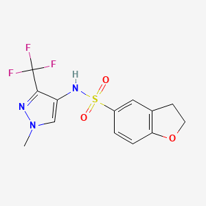 N-[1-methyl-3-(trifluoromethyl)pyrazol-4-yl]-2,3-dihydro-1-benzofuran-5-sulfonamide