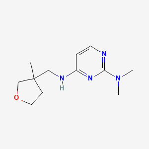 2-N,2-N-dimethyl-4-N-[(3-methyloxolan-3-yl)methyl]pyrimidine-2,4-diamine