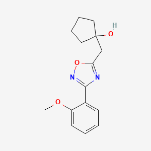 1-[[3-(2-Methoxyphenyl)-1,2,4-oxadiazol-5-yl]methyl]cyclopentan-1-ol