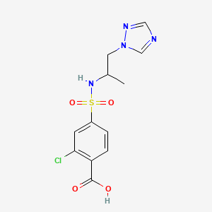 2-Chloro-4-[1-(1,2,4-triazol-1-yl)propan-2-ylsulfamoyl]benzoic acid