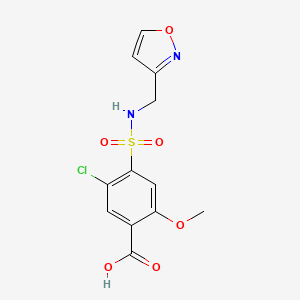 5-Chloro-2-methoxy-4-(1,2-oxazol-3-ylmethylsulfamoyl)benzoic acid