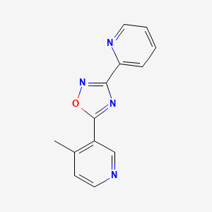 molecular formula C13H10N4O B7413543 5-(4-Methylpyridin-3-yl)-3-pyridin-2-yl-1,2,4-oxadiazole 