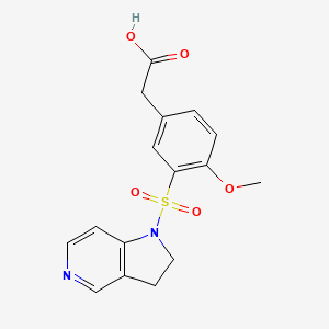 2-[3-(2,3-Dihydropyrrolo[3,2-c]pyridin-1-ylsulfonyl)-4-methoxyphenyl]acetic acid