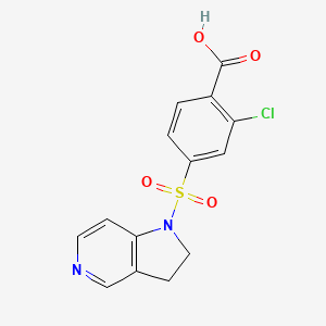 2-Chloro-4-(2,3-dihydropyrrolo[3,2-c]pyridin-1-ylsulfonyl)benzoic acid