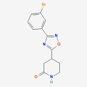 molecular formula C13H12BrN3O2 B7413561 4-[3-(3-Bromophenyl)-1,2,4-oxadiazol-5-yl]piperidin-2-one 