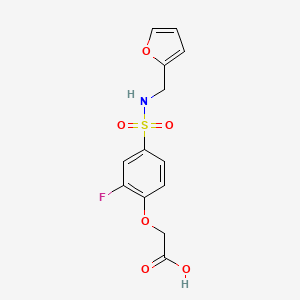 2-[2-Fluoro-4-(furan-2-ylmethylsulfamoyl)phenoxy]acetic acid