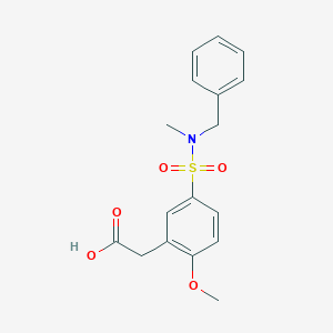 2-[5-[Benzyl(methyl)sulfamoyl]-2-methoxyphenyl]acetic acid