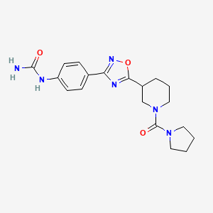 [4-[5-[1-(Pyrrolidine-1-carbonyl)piperidin-3-yl]-1,2,4-oxadiazol-3-yl]phenyl]urea