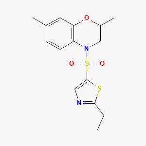 4-[(2-Ethyl-1,3-thiazol-5-yl)sulfonyl]-2,7-dimethyl-2,3-dihydro-1,4-benzoxazine