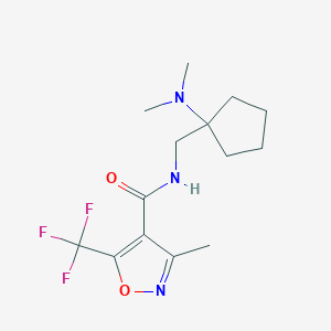 N-[[1-(dimethylamino)cyclopentyl]methyl]-3-methyl-5-(trifluoromethyl)-1,2-oxazole-4-carboxamide