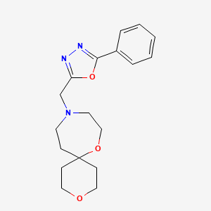 10-[(5-Phenyl-1,3,4-oxadiazol-2-yl)methyl]-3,7-dioxa-10-azaspiro[5.6]dodecane