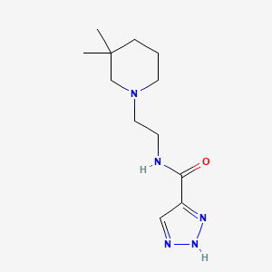 molecular formula C12H21N5O B7413728 N-[2-(3,3-dimethylpiperidin-1-yl)ethyl]-2H-triazole-4-carboxamide 