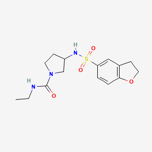 3-(2,3-dihydro-1-benzofuran-5-ylsulfonylamino)-N-ethylpyrrolidine-1-carboxamide