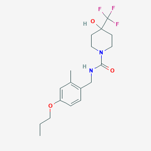 4-hydroxy-N-[(2-methyl-4-propoxyphenyl)methyl]-4-(trifluoromethyl)piperidine-1-carboxamide