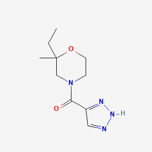 molecular formula C10H16N4O2 B7413829 (2-ethyl-2-methylmorpholin-4-yl)-(2H-triazol-4-yl)methanone 