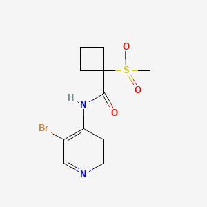 N-(3-bromopyridin-4-yl)-1-methylsulfonylcyclobutane-1-carboxamide