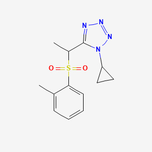 1-Cyclopropyl-5-[1-(2-methylphenyl)sulfonylethyl]tetrazole