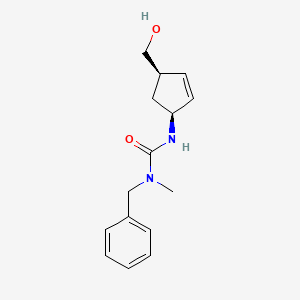 molecular formula C15H20N2O2 B7413881 1-benzyl-3-[(1S,4R)-4-(hydroxymethyl)cyclopent-2-en-1-yl]-1-methylurea 