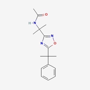 N-[2-[5-(2-phenylpropan-2-yl)-1,2,4-oxadiazol-3-yl]propan-2-yl]acetamide