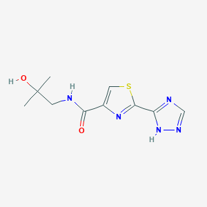 N-(2-hydroxy-2-methylpropyl)-2-(1H-1,2,4-triazol-5-yl)-1,3-thiazole-4-carboxamide