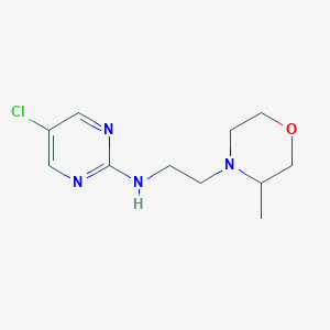 5-chloro-N-[2-(3-methylmorpholin-4-yl)ethyl]pyrimidin-2-amine