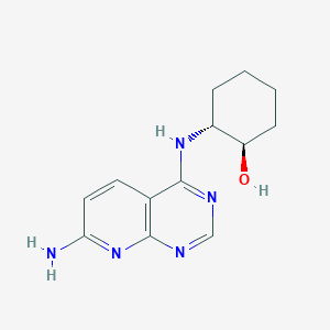 molecular formula C13H17N5O B7413904 (1R,2R)-2-[(7-aminopyrido[2,3-d]pyrimidin-4-yl)amino]cyclohexan-1-ol 