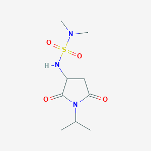 molecular formula C9H17N3O4S B7413917 3-(Dimethylsulfamoylamino)-2,5-dioxo-1-propan-2-ylpyrrolidine 