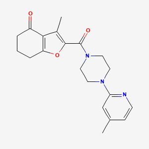 3-methyl-2-[4-(4-methylpyridin-2-yl)piperazine-1-carbonyl]-6,7-dihydro-5H-1-benzofuran-4-one