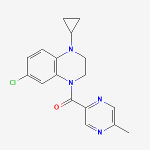 (7-Chloro-4-cyclopropyl-2,3-dihydroquinoxalin-1-yl)-(5-methylpyrazin-2-yl)methanone