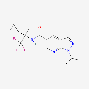 N-(2-cyclopropyl-1,1,1-trifluoropropan-2-yl)-1-propan-2-ylpyrazolo[3,4-b]pyridine-5-carboxamide