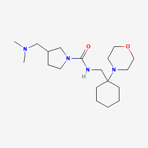 3-[(dimethylamino)methyl]-N-[(1-morpholin-4-ylcyclohexyl)methyl]pyrrolidine-1-carboxamide