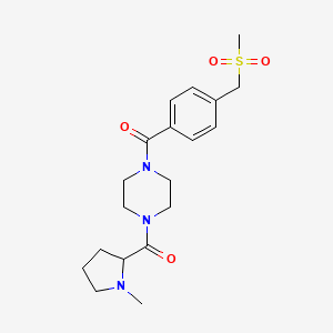 (1-Methylpyrrolidin-2-yl)-[4-[4-(methylsulfonylmethyl)benzoyl]piperazin-1-yl]methanone